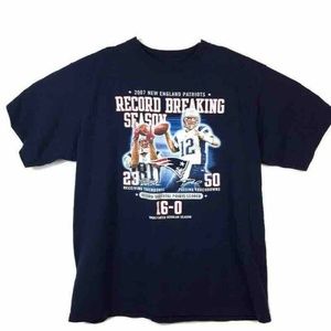 2007 New England Patriots NFL Perfect Season Tee L